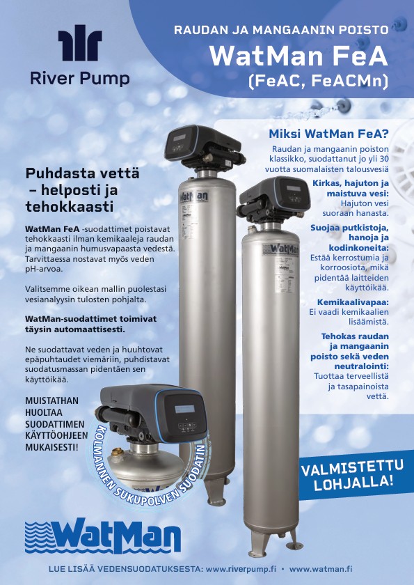 Raudan ja mangaanin poisto