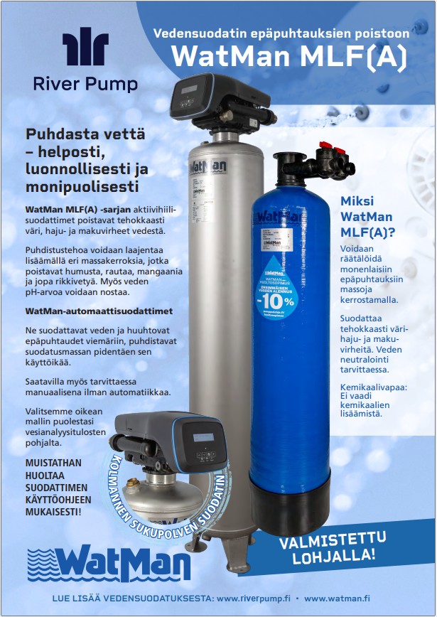 Kiintoaineen ja sekalaisten ep&auml;puhtauksien poisto